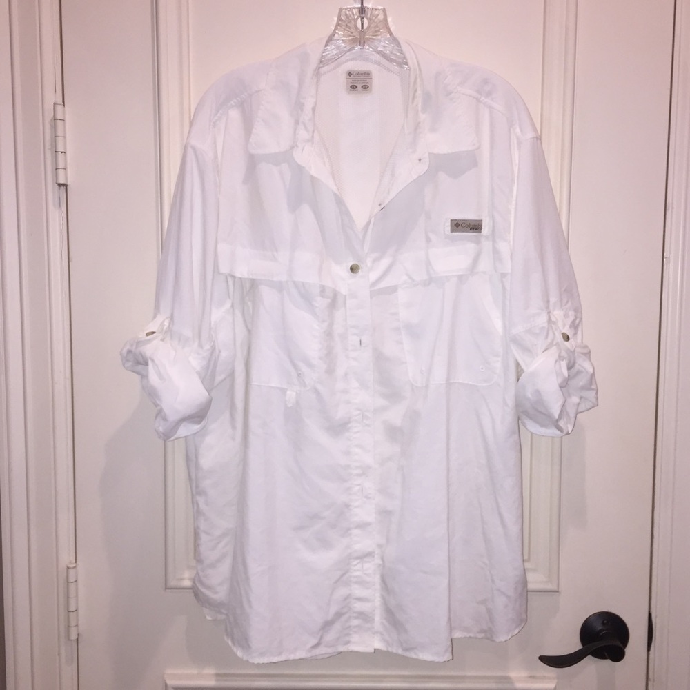Columbia PFG - white long sleeve 2X
