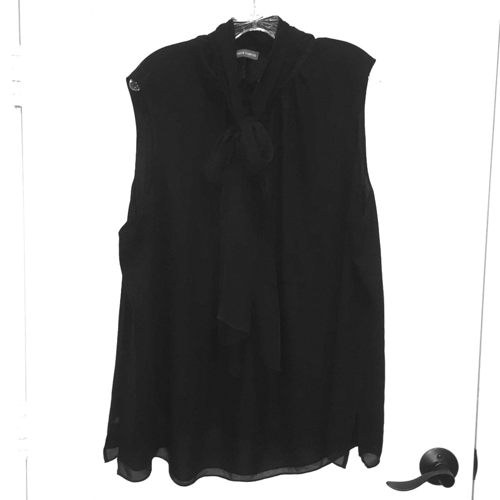 Vince Camuto Pussy Bow chiffon tie top