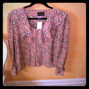 Vintage flowy floral boho top