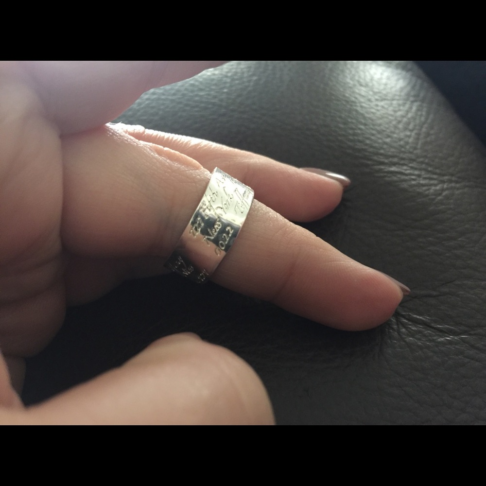 Tiffany & Co Notes wide band ring. Make offer!