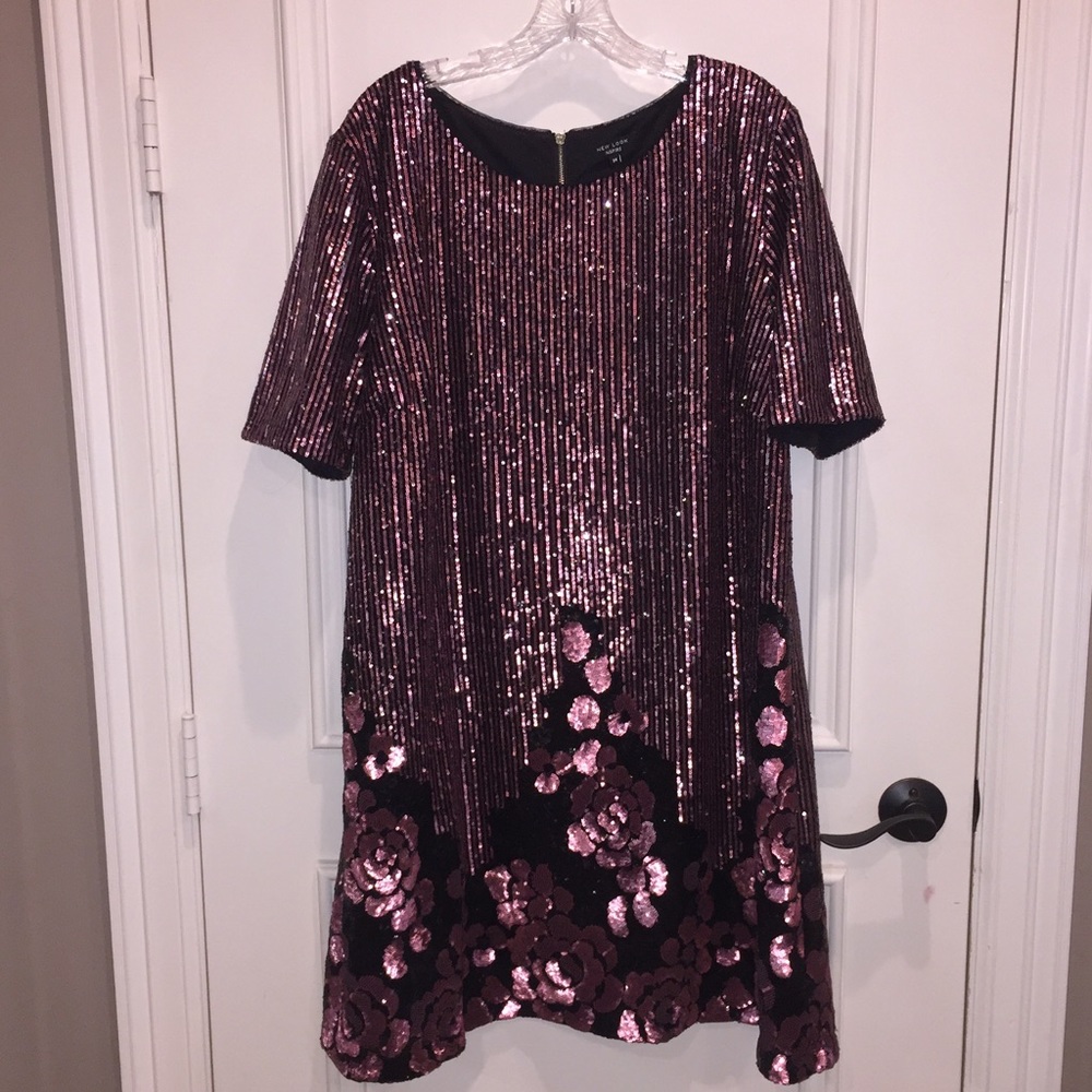 Purple sequin dress