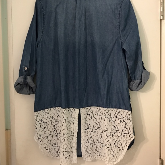 Cute denim and lace shirt - Picture 4 of 4