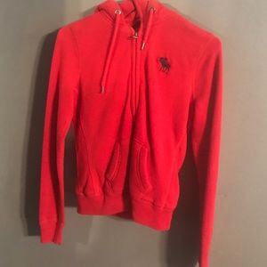 Abercrombie and fitch red zip hoodie.