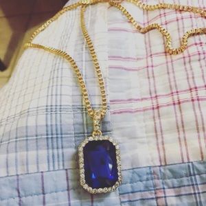 Blue gen necklace