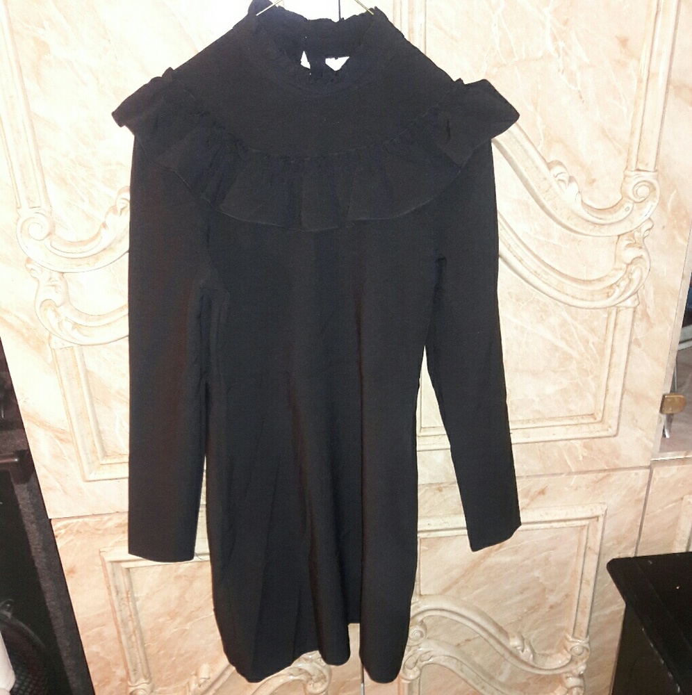 Black midi dress