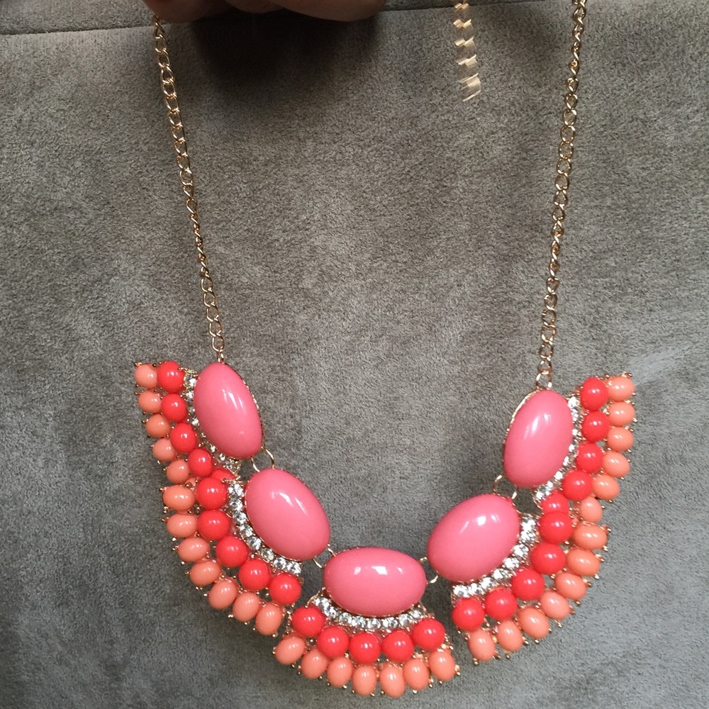 Coral Colored Bubble Bauble Necklace