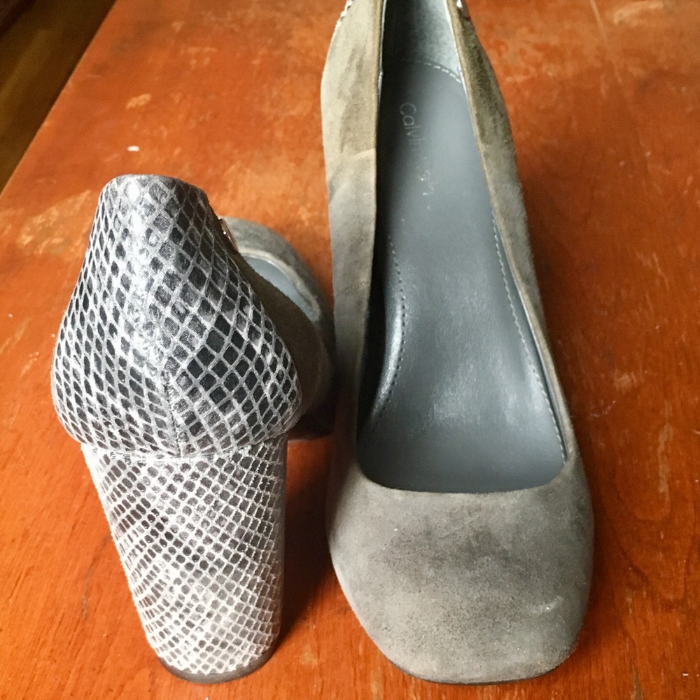Gray Calvin Klein Heels- Size 8M