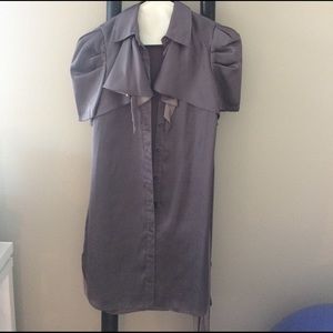 BCBG silk dress with tie