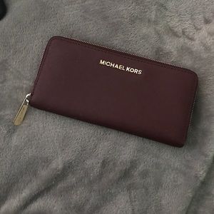 Maroon Michael Kors wallet