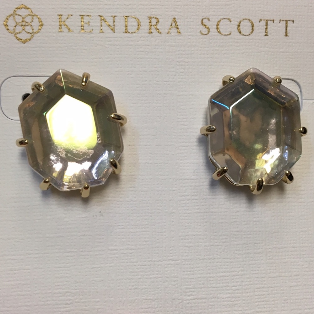 Clear Iridescent Kendra Scott Morgan Studs