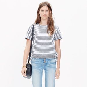 Madewell Side-tie Striped Cotton Shirt