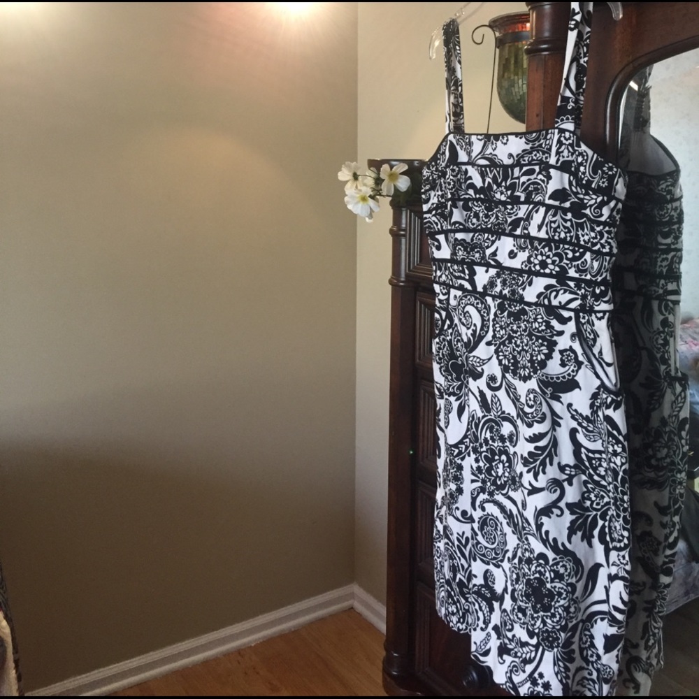 Kim Rogers Black and White Cocktail Dress.