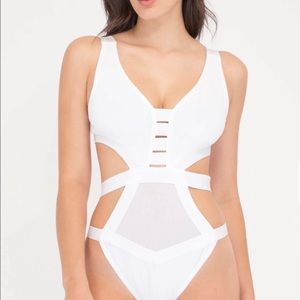 BLACK bandage one piece swimsuit Sz S