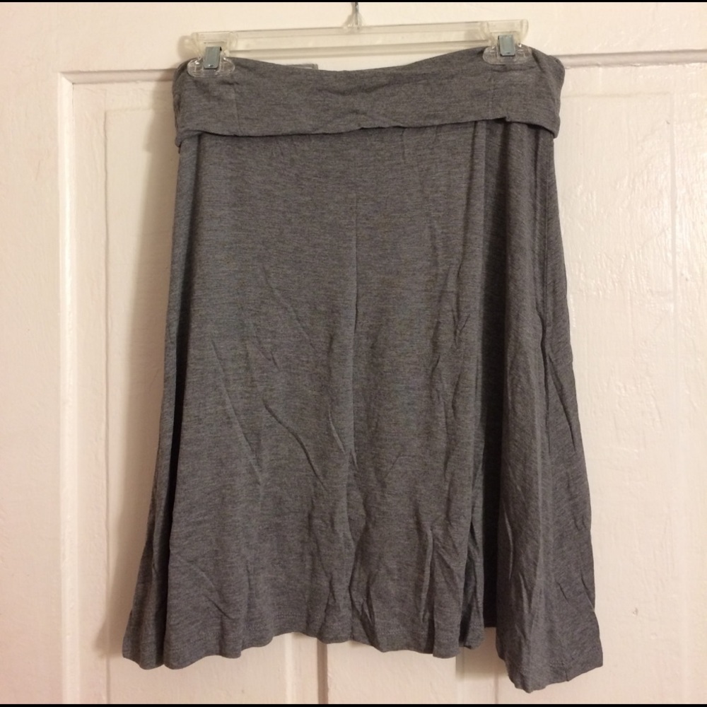 Fold over jersey skirt