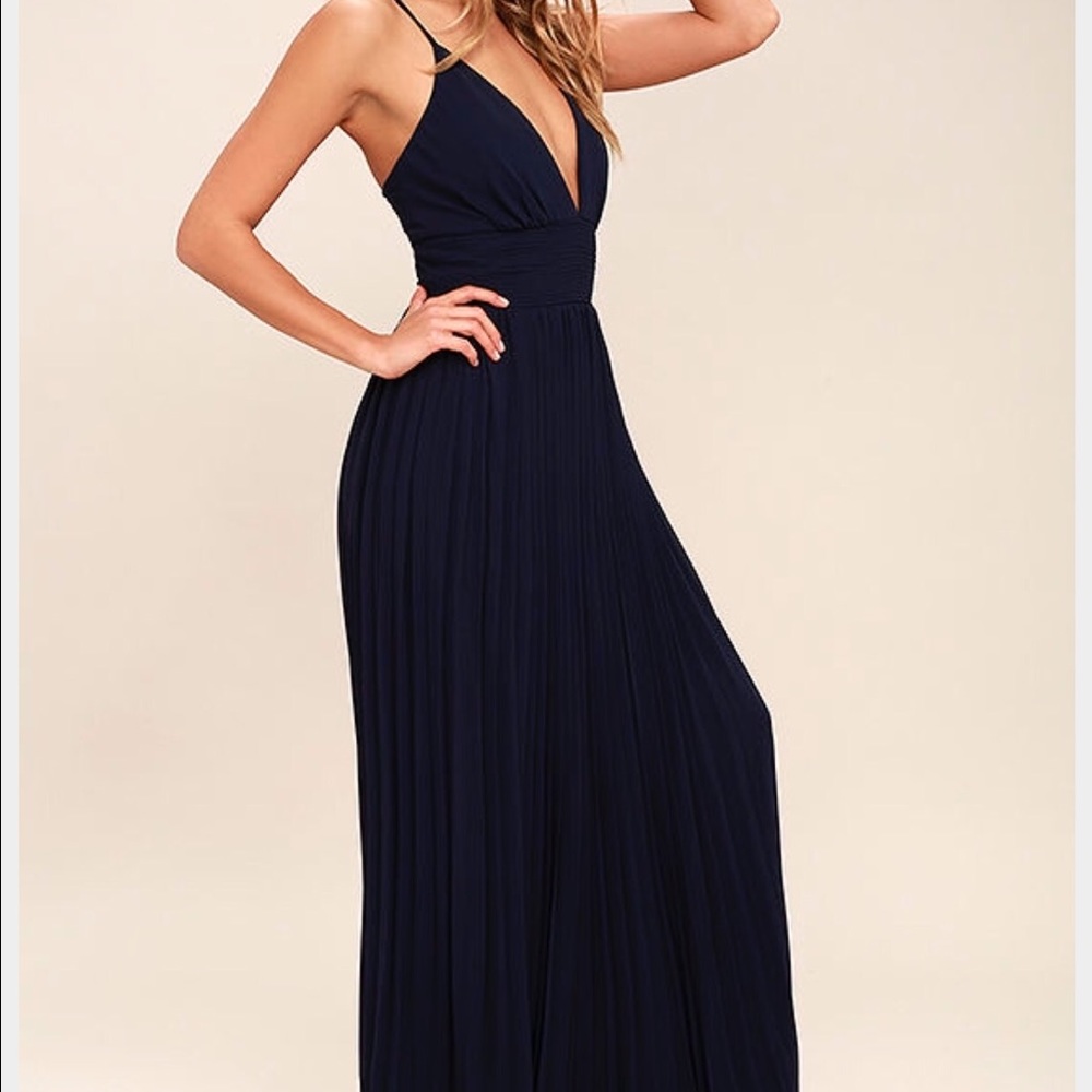 LuLus navy blue dress