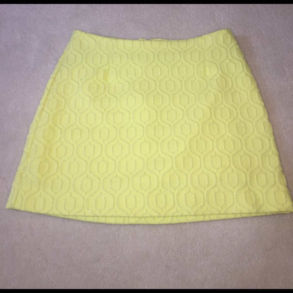Lilly Pulitzer yellow mini skirt