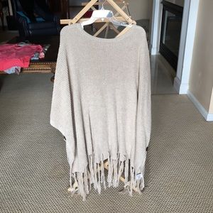 Tan cotton poncho