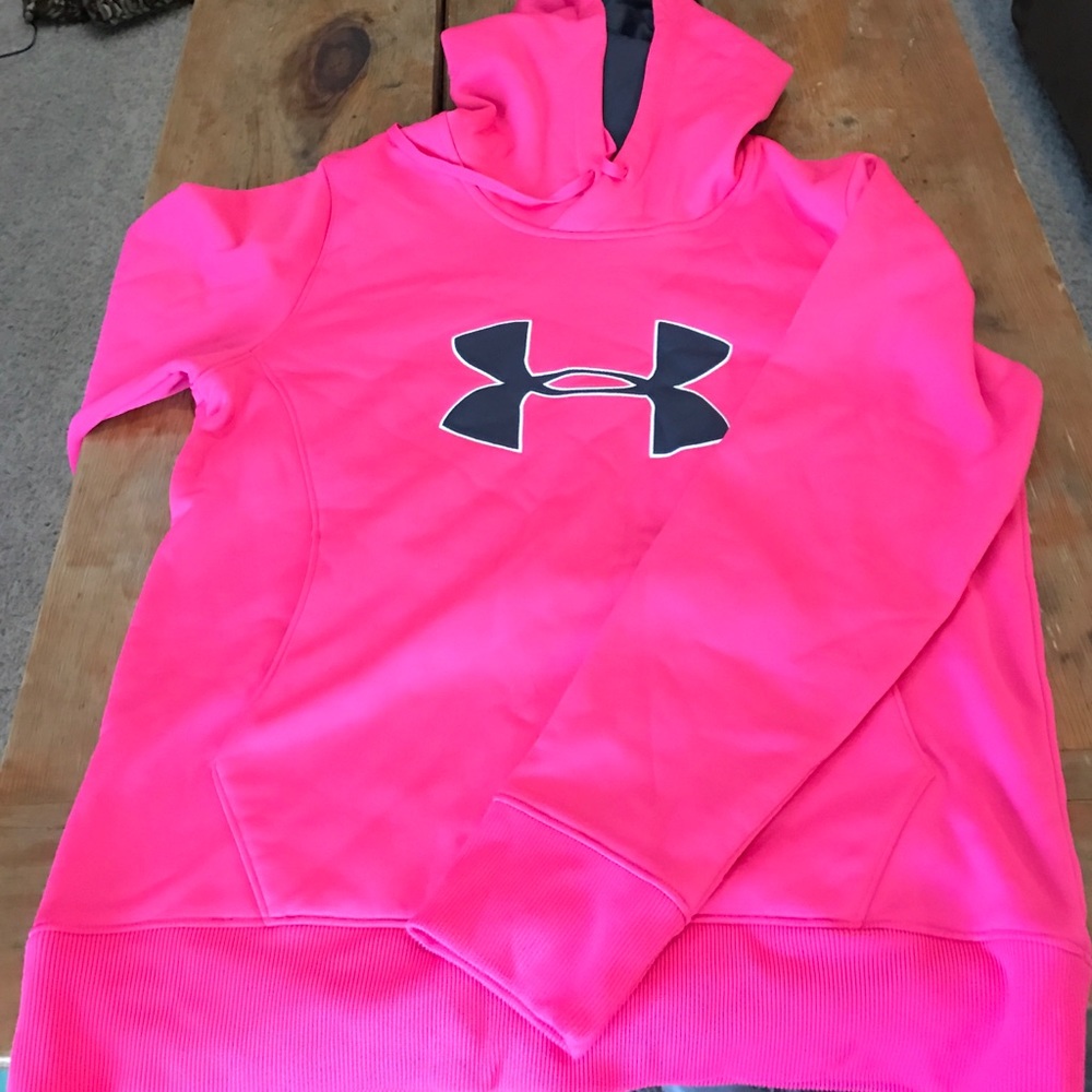 Pink under armor sweatshirt