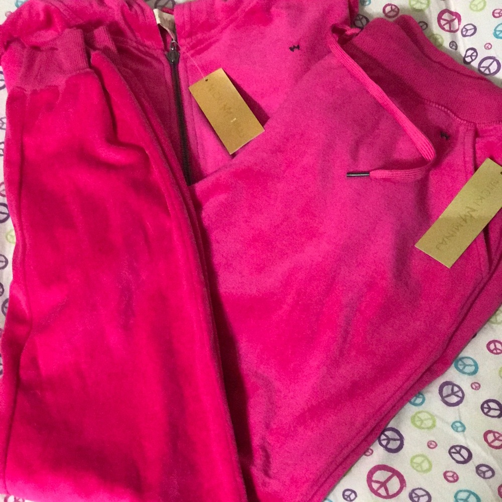 Nicki Minaj velour tapered leg, set