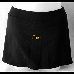 Lands End Black Swim Skirt Skort Bikini BOTTOM