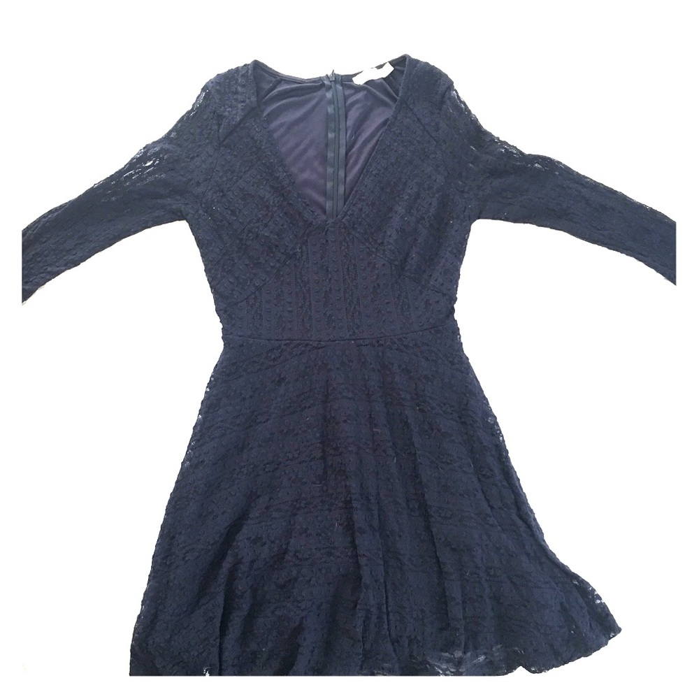 Navy Blue Lace Dress