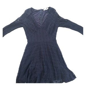 Navy Blue Lace Dress