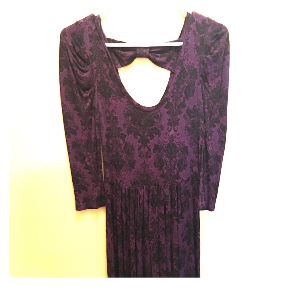 Purple/Black Patterned Dress