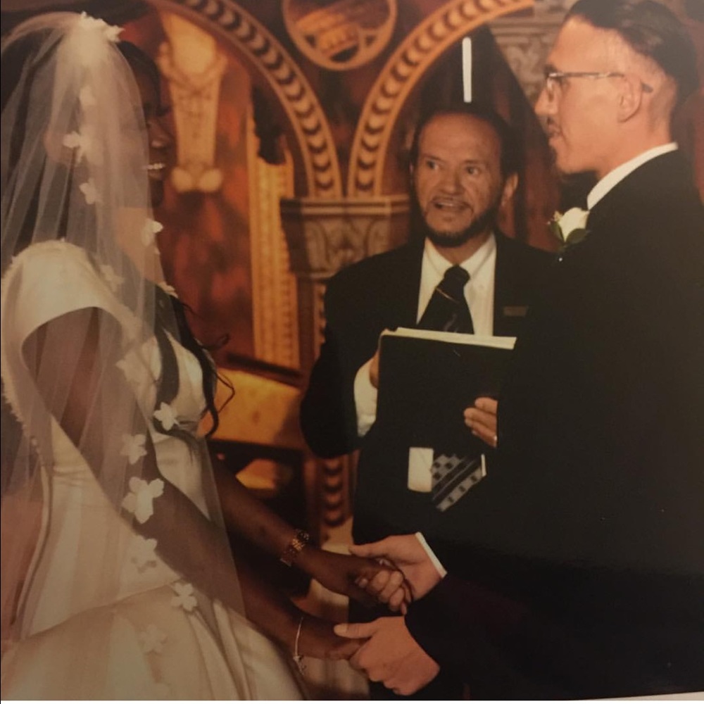 Wedding/ballroom gown and veil