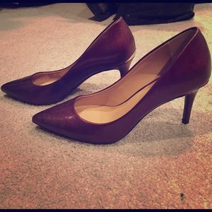 Calvin Klein (deep burgundy) heels never worn!