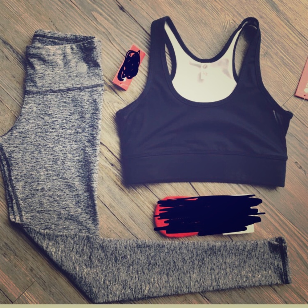 Items sold separately. Leggings. Sports bra. Socks