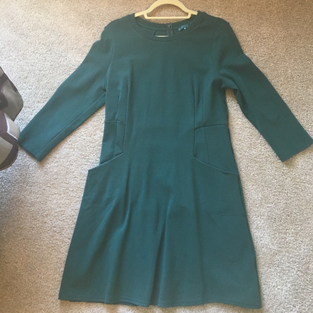 Pim + Larkin hunter green dress