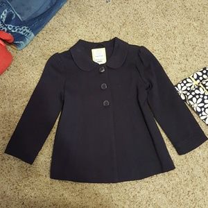 Toddler girls navy blue coat