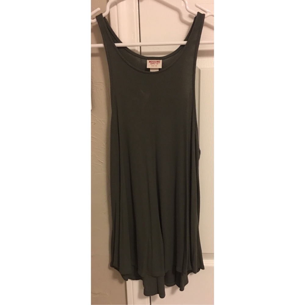 Army green tunic top
