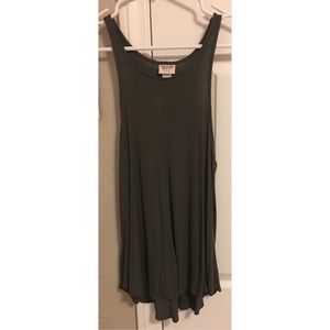 Army green tunic top