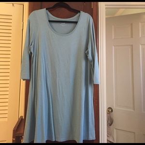 J Jill pure Jill ballet sleeve tunic light blue