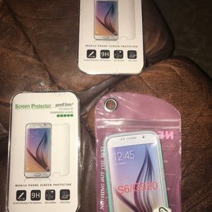 Galaxy S6 case & TG screen protectors.