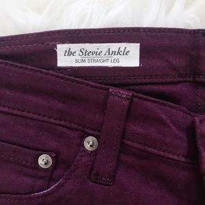 AG Jeans Stevie Ankle Anthropologie Pretty Plum