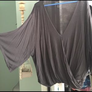 Soft dark gray kimono shirt