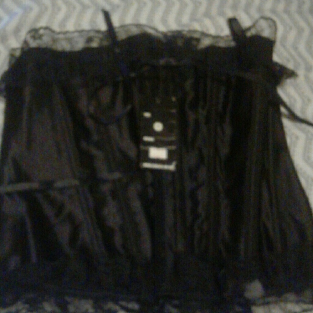 Nwt black lace corset