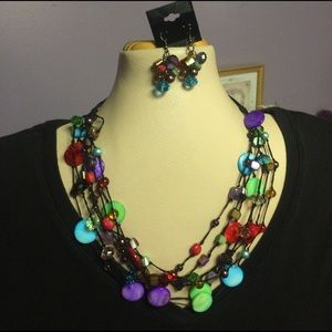 Necklace and earrings