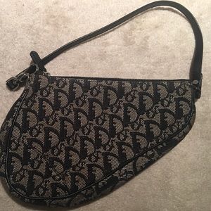 Blue Diorissimo canvas Christian Dior Saddle bag