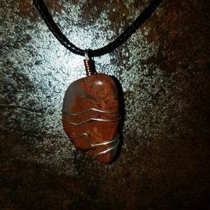 Fire agate pendant