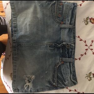 American eagle jean skirt