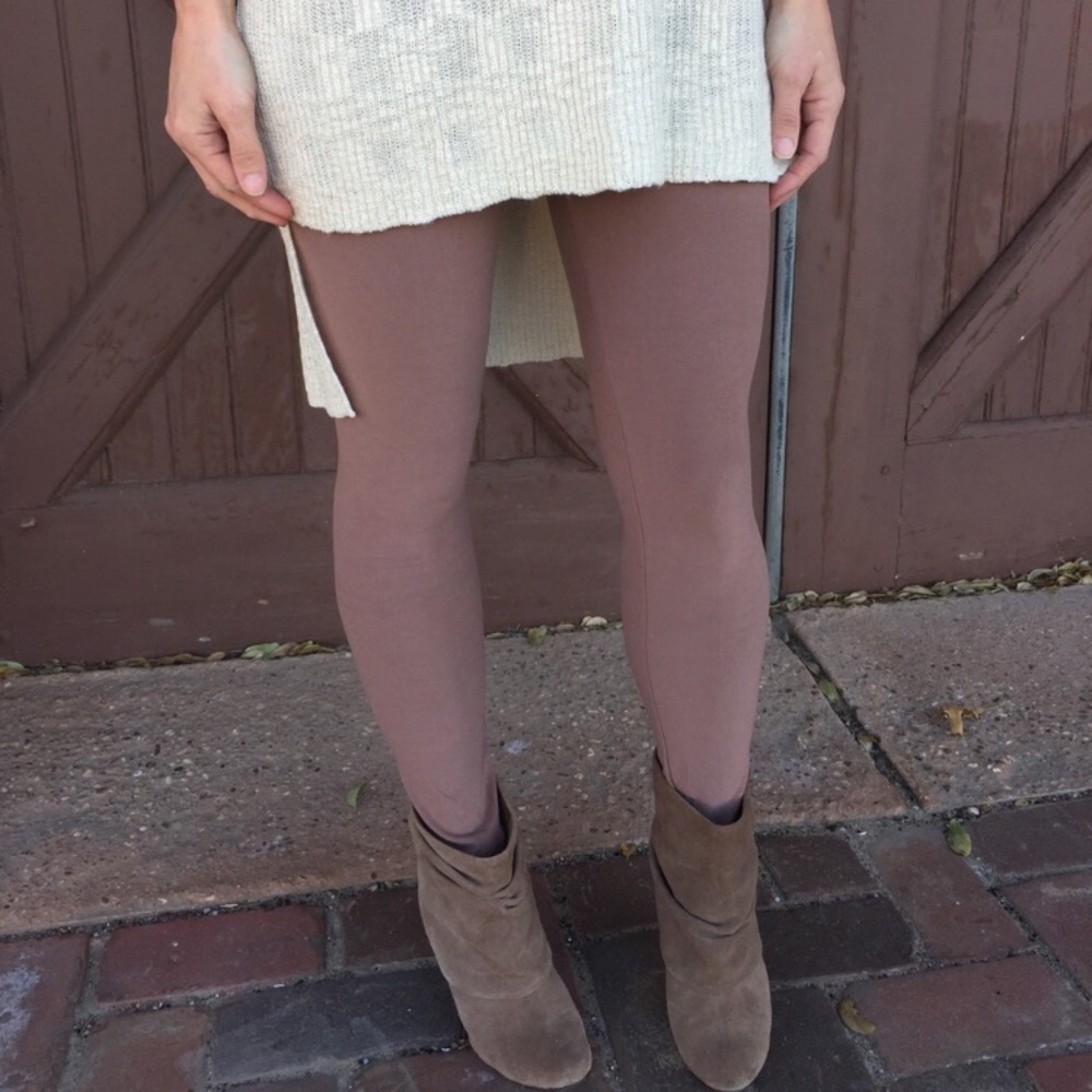 mocha knit leggings