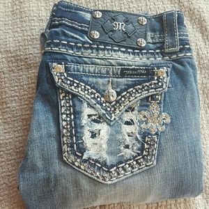 Miss Me Distressed Boot Cut Jeans