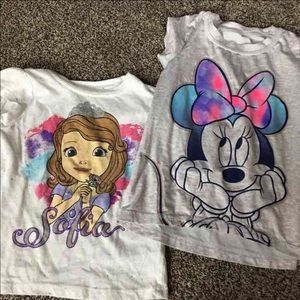 Disney shirts for girl 2t and 3t