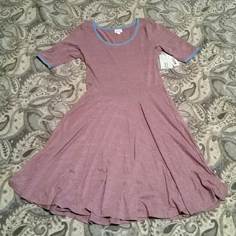 LuLaRoe Nicole XL, heathered purple, BNWT