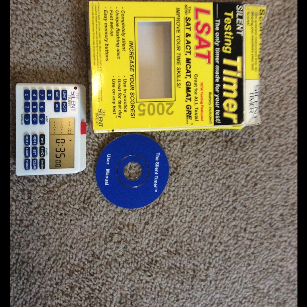 Testing timer for LSAT, MCAT, GMAT, GRE,SAT, & ACT