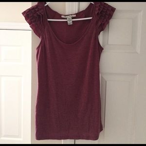 Ruffled short sleeve top