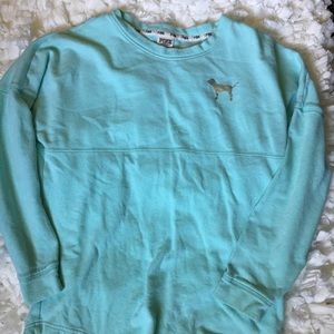Teal VS Pink boyfriend sweatshirt
